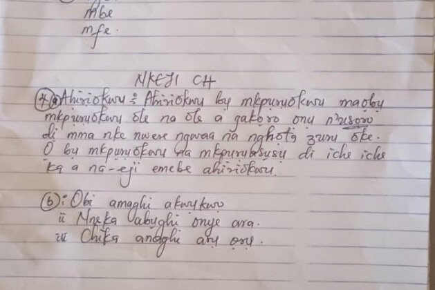NECO Igbo Answers 1st July 2025